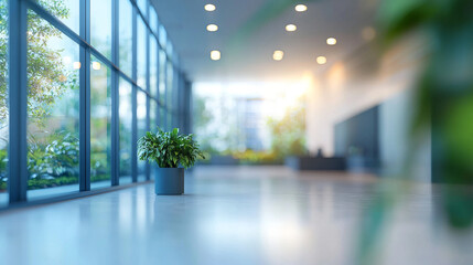 Fototapeta premium Blurred background of a modern office, representing a business concept
