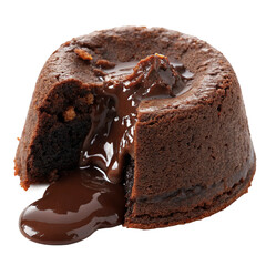 chocolate cake isolated on white