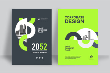 City Background Business Book Cover Design Template