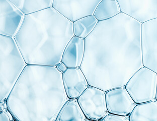 structure of soap foam under a microscope