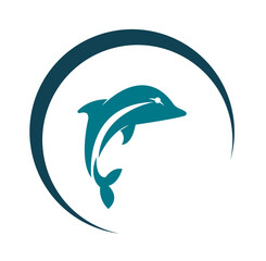 dolphin logo design template