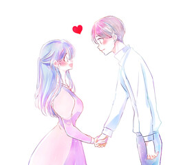 握手する男女　恋愛