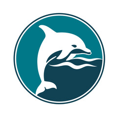 dolphin logo design template