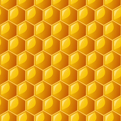 Seamless honeycomb for your design. Honeycomb wallpaper. hexagonal realistic honeycomb seamless texture.