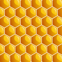 Realistic Honeycomb Illustration. honeycomb pattern. wallpaper. Honey background 