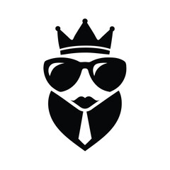 Cool King Heart Shape Icon