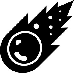 Black meteorite icon PNG © Jedsada Naeprai