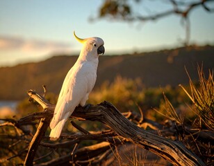 yellow crested cockatoo Bird © dudee