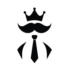 Kingly Mustache Gentleman Icon