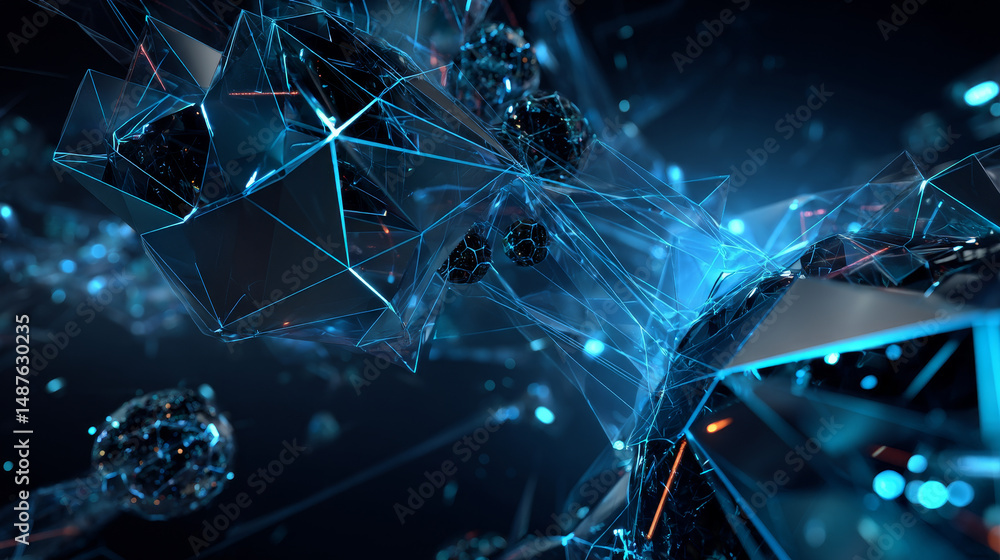 Aufkleber new year 2021 text form low poly model design with technology hi-tech futuristic digital concept. ve