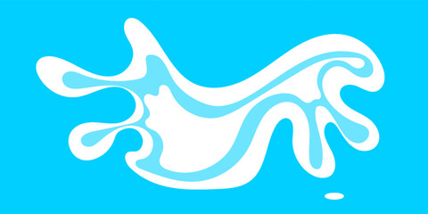 milk splash crown shape, simple milk shape, milk wave, milk splash for dairy product advertising. vector illustration