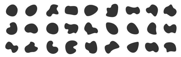 Random blotch organic blob blot speck shape splat fleck.