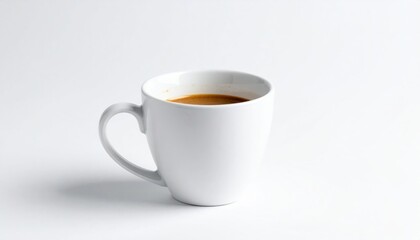 Obraz premium White Coffee Cup On White Background