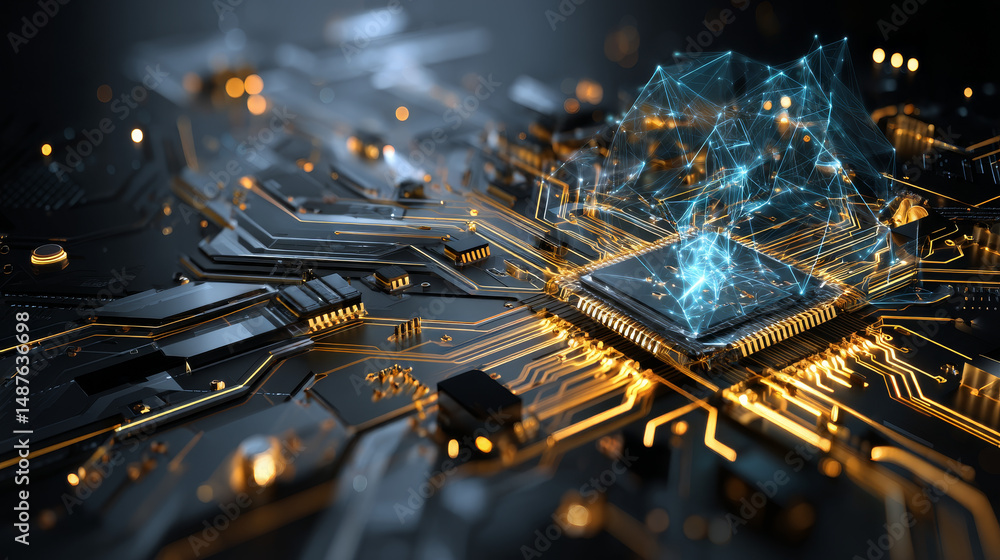 Poster circuit board background. abstract technology background