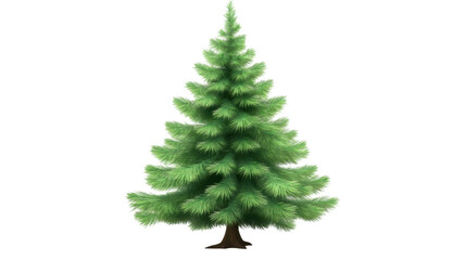 Obraz premium Decorative Christmas Tree Isolated on White Background Featuring Festive Ornaments and Evergreen Branches