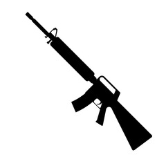 Rifle svg cut file. Isolated vector illustration.
