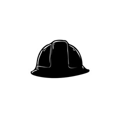 Stylized worker safety hardhat illustration featuring a classic construction helmet design