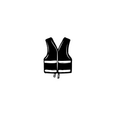 Single stylized life vest illustration offering a sense of nautical safety