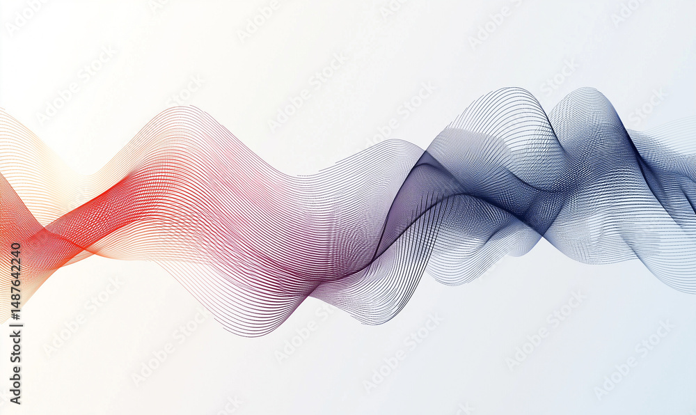 Aufkleber dynamic wave patterns abstract art digital creation minimalist style high-tech environment