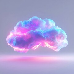 neon neon cloud, smoke isolated
