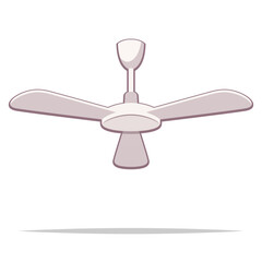 Ceiling fan vector isolated illustration