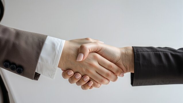 Finger Gesture Greeting With Handshake Exchange