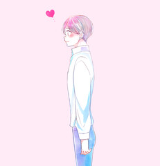 恋する男性　穏やか