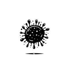 Stylized Monochromatic Representation of a Microscopic Organism with Textured Surface