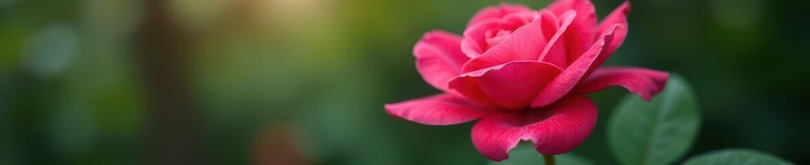 Single wild rose in full bloom, vibrant pink petals , white background, background, rose