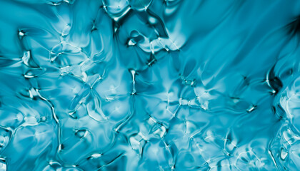 Abstract blue 3D render of fluid art texture