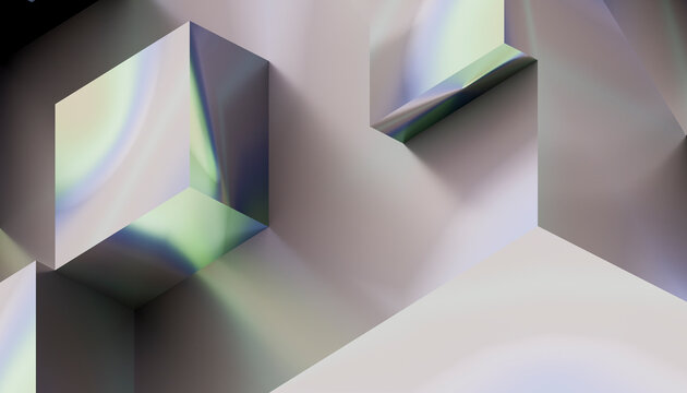 Abstract geometric shapes with gradient hues