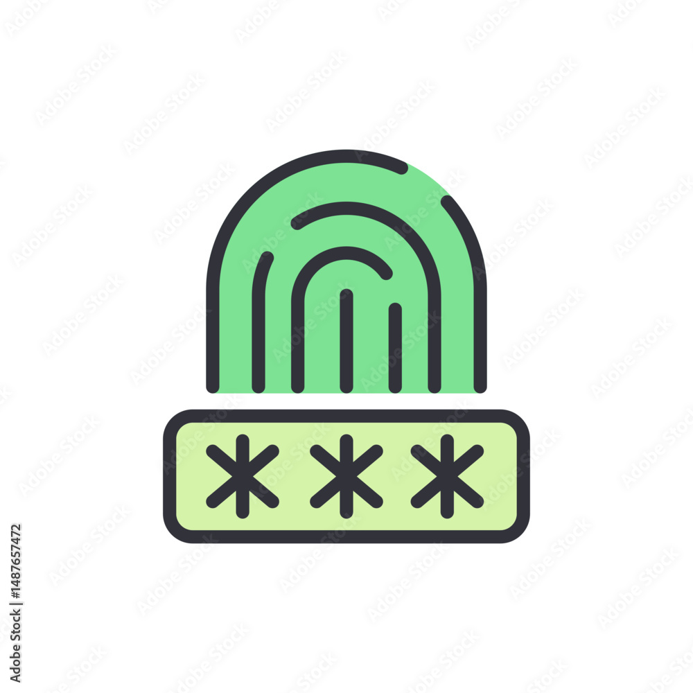 Poster digital security and access authentication with fingerprint and password
