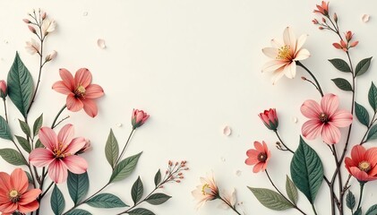 Subtle floral and leaf motifs for a serene interior design repeat, tile, subtle