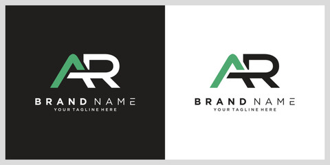 Initial Letter AR typography logo design vector