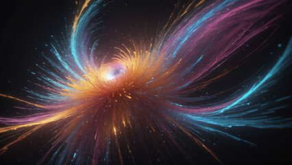 Fototapeta premium Vibrant abstract light burst background design