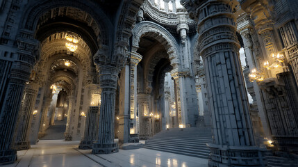 Fototapeta premium 異世界ファンタジーの不思議な宮殿の風景