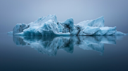 Obraz premium Icebergs in the Antarctic Ocean during the summer months