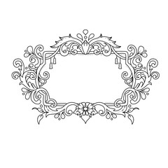 vintage floral frame