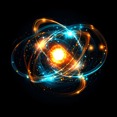 Light effects art on a black background