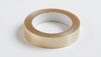 A roll of clear tape, ready for various uses. This essential office and crafting supply offers versatile adhesive capabilities, perfect for home and professional projects