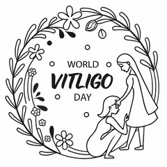 WORLD VITILIGO DAY vector illustration