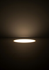 Illuminated empty stage