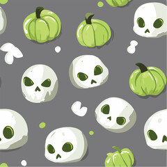 Illustration of Halloween Seamless Patterns