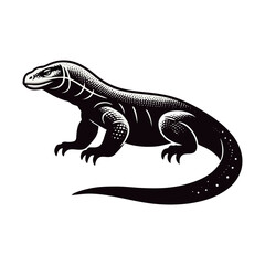 Komodo vector, exotic predator, jungle lizard, digital reptile, wild beast for logo design mascot branding t-shirt illustration stock vector and product artwork

