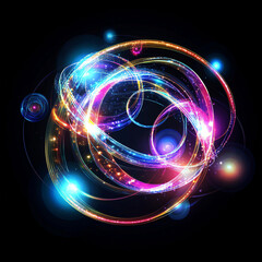 Light effects art on a black background