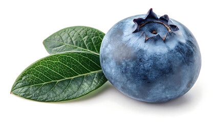 Obraz premium Fresh ripe blue organic blueberries isolated on a white background