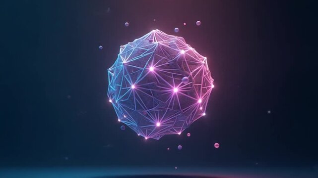 3D animation of the geometric shape of a lattice in space.