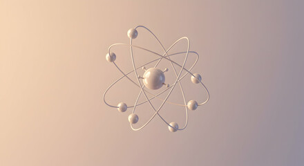 Obraz premium atom, molecule, science, Abstract Atom Model
