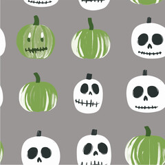 Illustration of Halloween Seamless Patterns