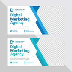 Marketing business social media web banner and billboard design